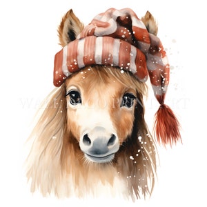 Christmas Horse Clipart Bundle - 10 High Quality JPG - Digital ...