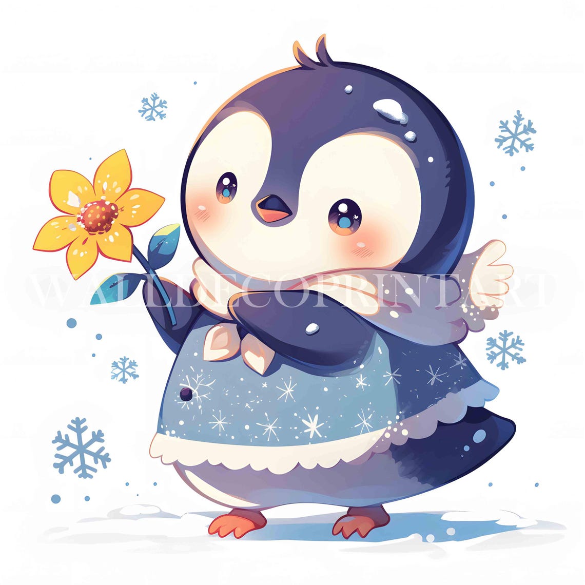 Spring Penguin Red 8 Cute Spring Penguin Clipart Bundle - High Quality JPG - Digital ...