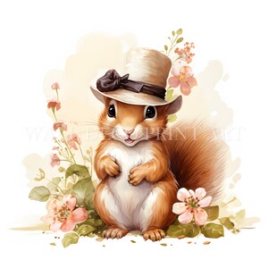 Petite fleur printanière Clipart Bundle - 10 JPG haute qualité - téléchargement numérique - usage commercial, aquarelle, techniques mixtes, papier numérique