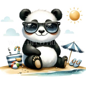 Conjunto de 3 imágenes prediseñadas de ANIMALES DE VERANO: 10 archivos JPG de alta calidad, descarga digital, uso comercial, acuarela, técnica mixta, manualidades con papel digital