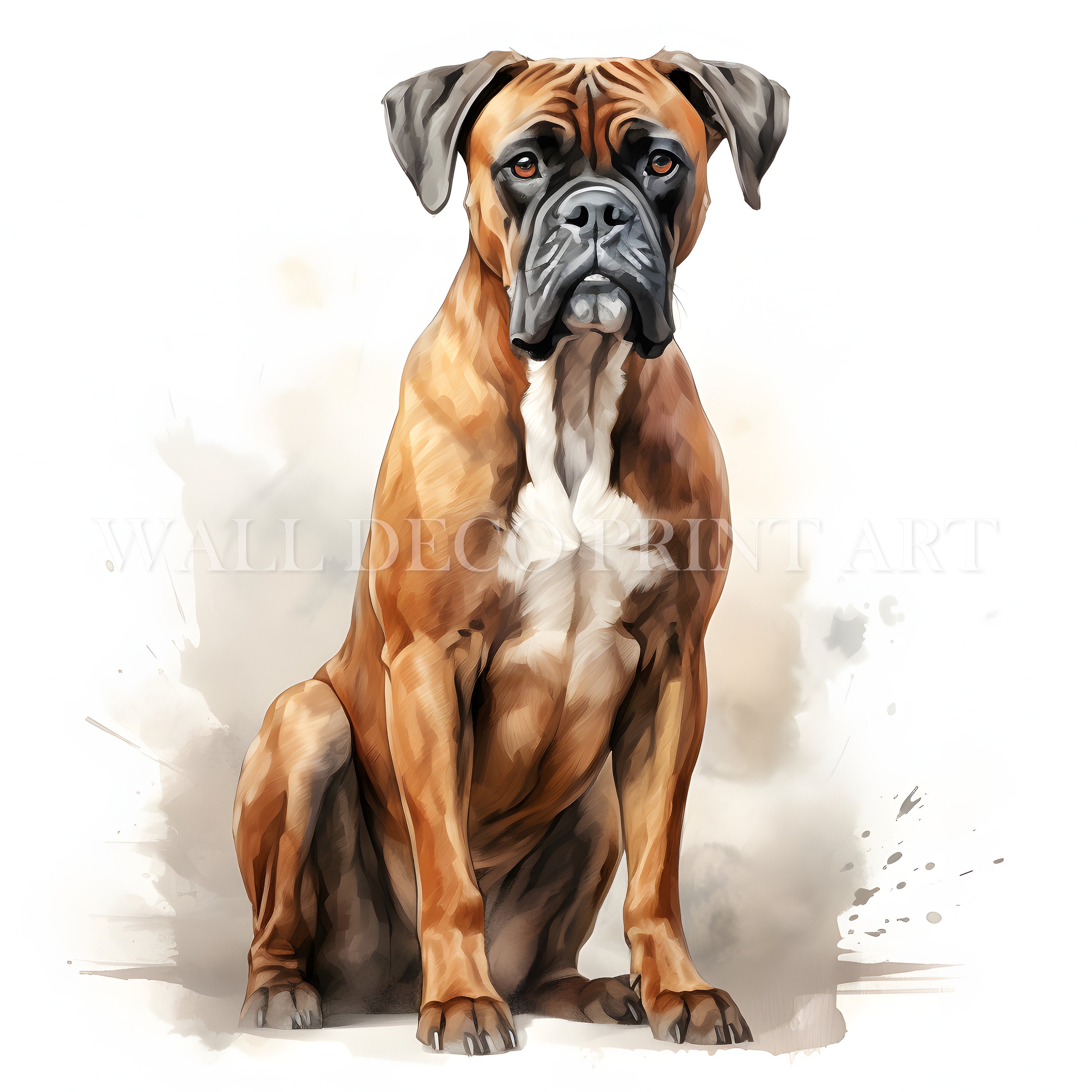 Cute Boxer Puppy Clipart Bundle - 10 High Quality Jpgs - Digital ...