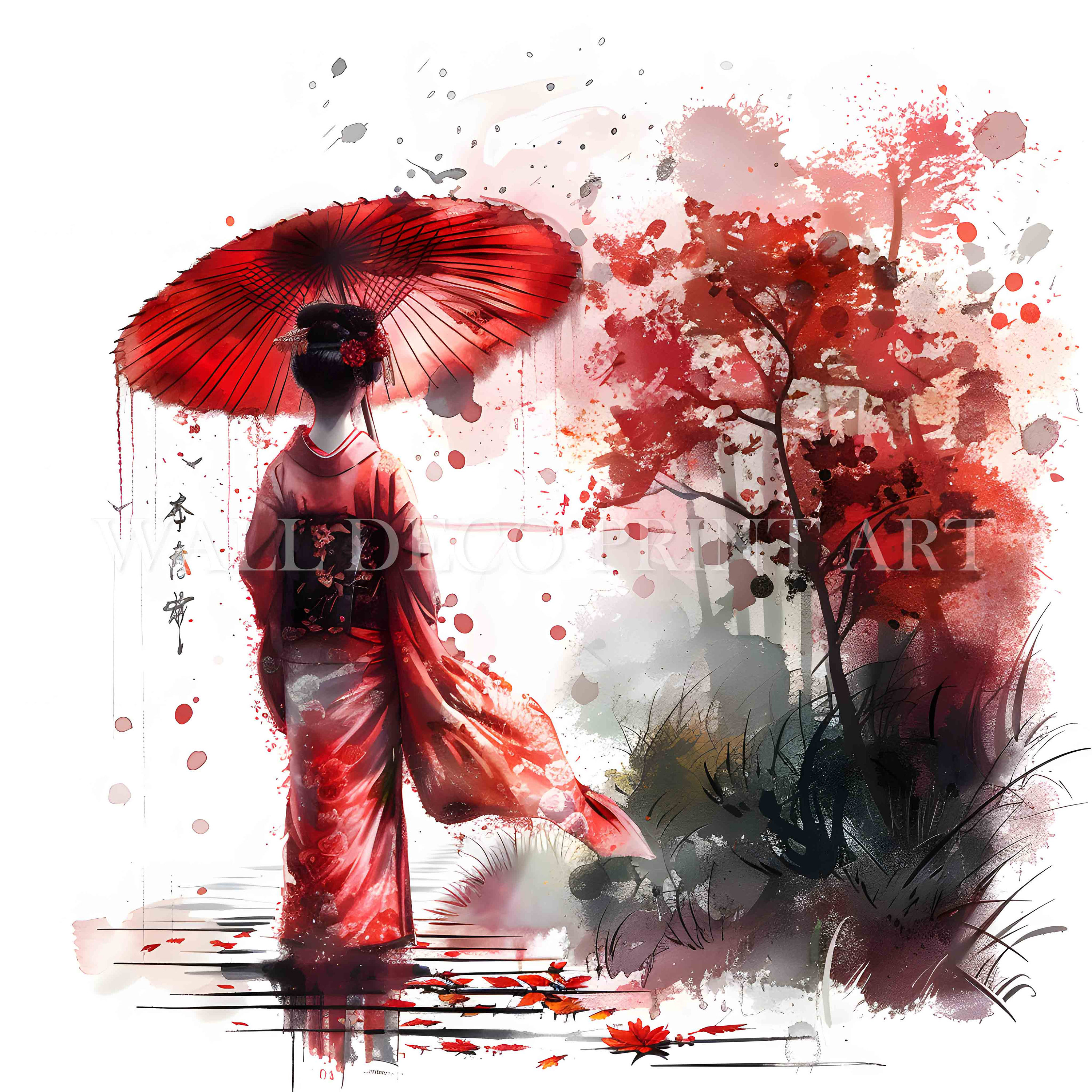 Beautiful Geisha Clipart Bundle - 10 High Quality Jpgs - Digital ...