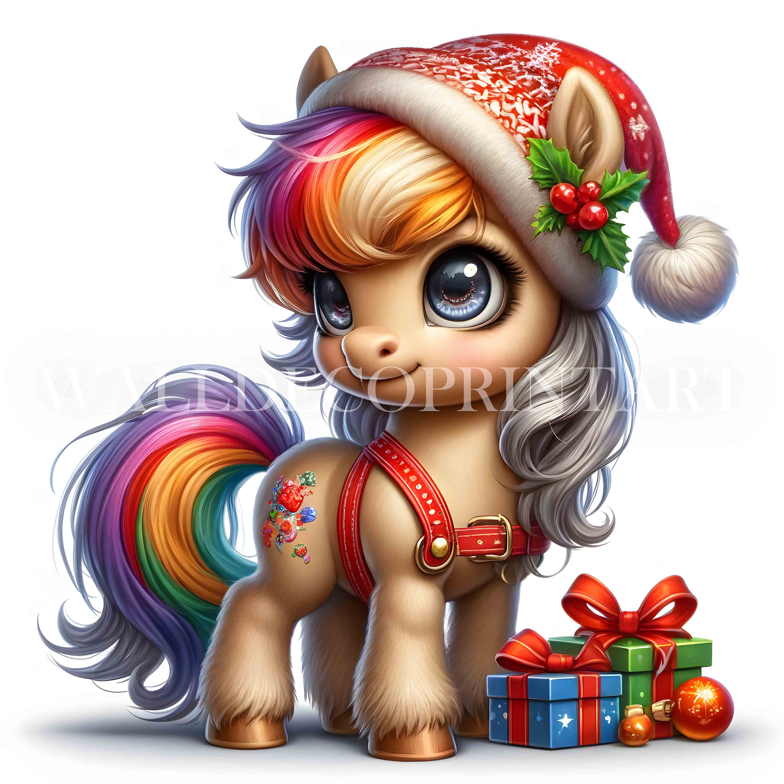 10 Christmas Horse Clipart Bundle 2 - High Quality Jpgs - Digital ...
