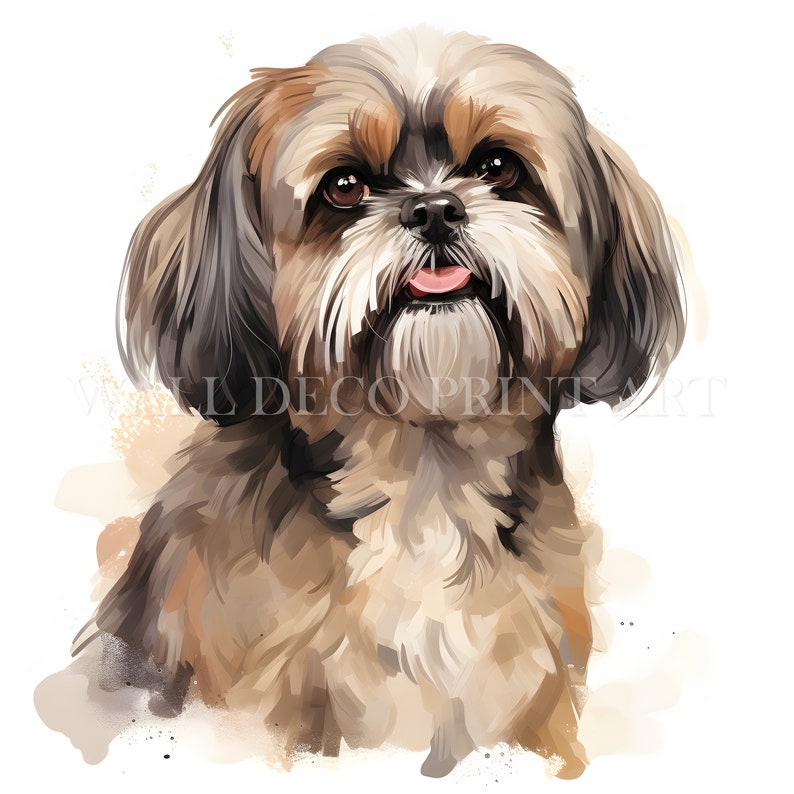 Cute Shih Tzu Puppy Clipart Bundle - 10 High Quality Jpgs - Digital ...