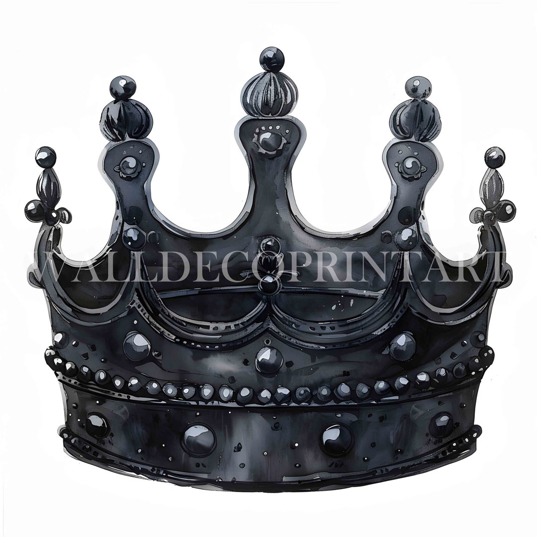 10 Black Crowns Clipart Bundle - High Quality JPG - Digital Download ...