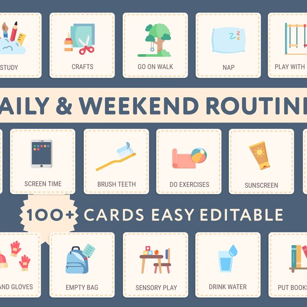 Toddler Routine Board - Etsy