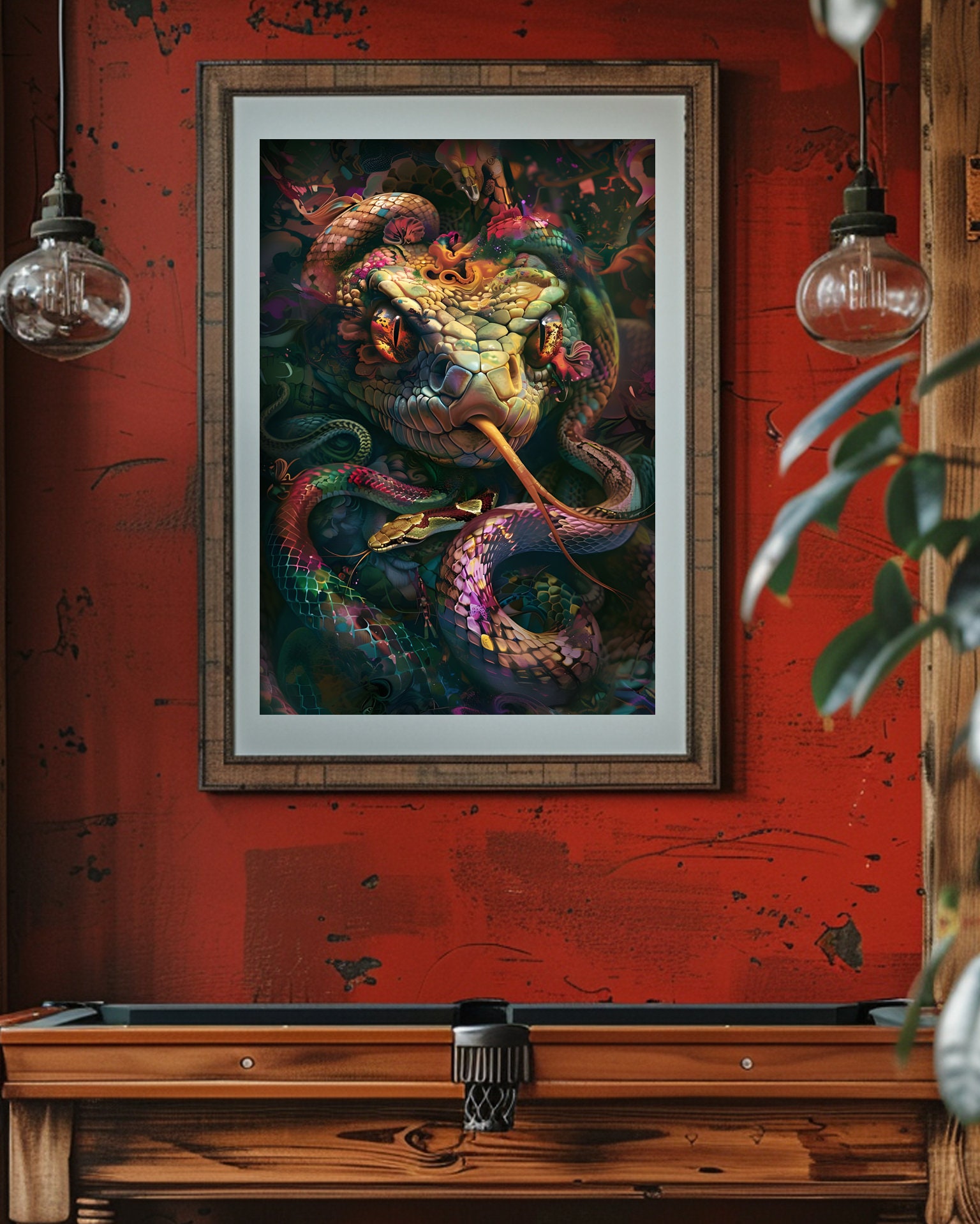 Snakes, Digital Art, Posters, Wall Art, Home Decor, Wall Decor, Art ...