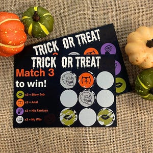 Cadeau d'Halloween pour lui, cadeau pour couple, carte à gratter, idées de soirées romantiques pour Halloween, jeu de couple amusant pour Halloween, cadeau pour lui