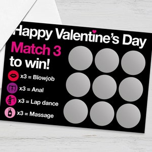 Cadeau Saint-Valentin pour lui, cadeau pour lui, cadeau pour petit ami, carte à gratter pour lui, carte à gratter fantaisie, cadeau pour mari, cadeau drôle pour couple