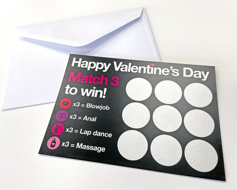 Valentines Gift for Him Gift for Him Scratch Card Birthday Etsy