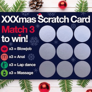 Gift for Him, Christmas Scratch Card, Xmas Gift for Him, Scratch Card, Gift for Boyfriend, Stocking Filler for Him