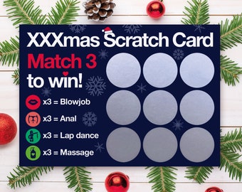 Gift for Him, Christmas Scratch Card, Xmas Gift for Him, Scratch Card, Gift for Boyfriend, Stocking Filler for Him