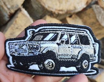 Écusson thermocollant pour voiture tout-terrain 4x4, insigne, broderie à faire soi-même, insigne en applique brodé - Nalla'sDesigns