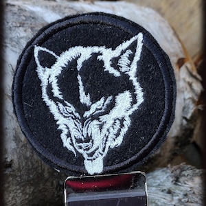 Wolf Iron-On Patch DIY Embroidery, Embroidered Application Badge from Nalla&#39;s Designs