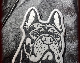 Strykmärke med hund, Cane Corso, DIY-broderi, broderat applikationsmärke av Nalla's Designs
