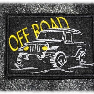 Parche bordado todoterreno 4x4: aplique termoadhesivo de aventura