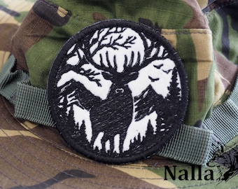 Emblema bordado para aplicação de preparação de veados e caça de caçadores da Nalla's Designs