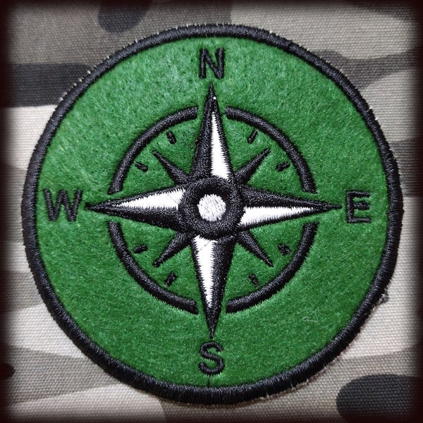 Compass Rose on embroidered patch Travel Gift