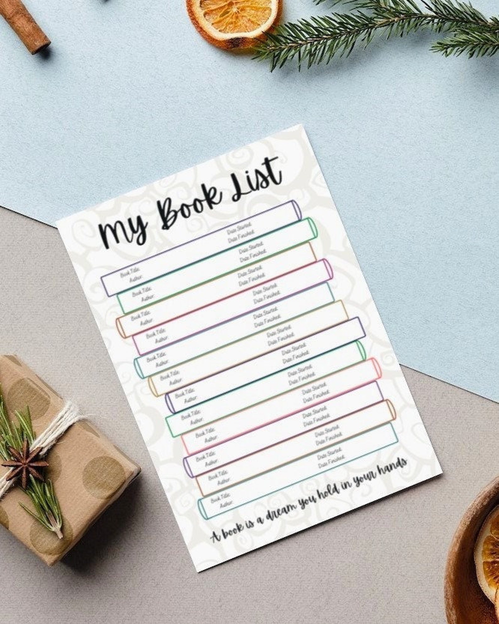 My Book List Printable Planner Page - Etsy