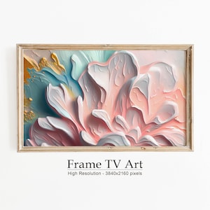 Abstract Samsung Frame TV Art, Art For Frame Tv, Spring Abstract Oil Painting, Digital Download