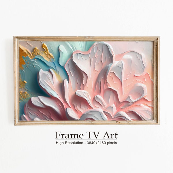 Arte abstracto de Samsung Frame TV, arte para Frame Tv, pintura al óleo abstracta de primavera, descarga digital