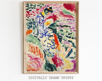 Henri Matisse, Japanese Woman by Water, Fauvist Painting, Modern Abstract Art Print, Modern Art Print, Printable Wall Art, Digital Download