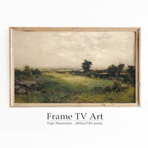 Jesienna ramka Samsung TV Art Krajobraz Pole, Jesienny wystrój, Jesienna sztuka na TV, Vintage obraz olejny, Pobieranie cyfrowe