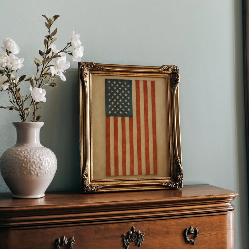 Vintage 4th of July Prints, Neutral Americana Gallery Wall Art (digital ...