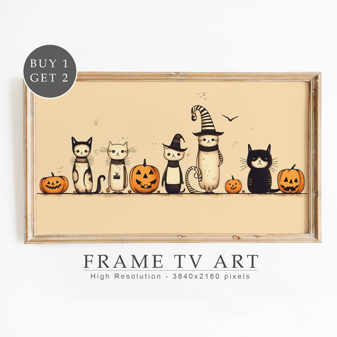 Halloween Frame TV Art, Modern Halloween Digital Art, Frame TV Halloween, Halloween Decor