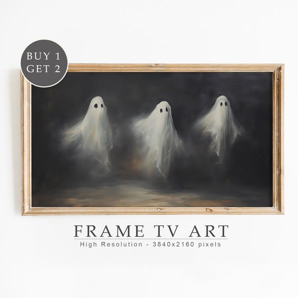 Halloween Frame TV Art, Ghost TV Art, Halloween Ghost Decor, Spooky Halloween, Spooky Art for TV, Art Digital Download