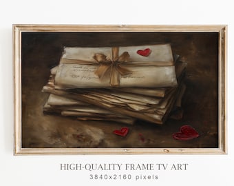 Valentine's Day Samsung Frame TV Art, Still Life Vintage Love Letters for  Frame TV Art, Cottagecore Decor, Love Art for TV Digital Download
