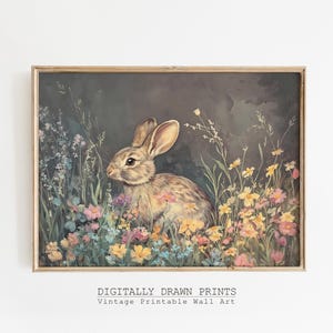 オリジナルウサギ油絵：インパストバニーアート、8x8 - Etsy 日本