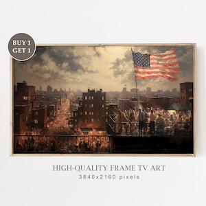 Independence Day Frame TV, American Flag, Vintage 4th of July Art for Samsung Frame TV Art, Americana Decor, Digital Download Art