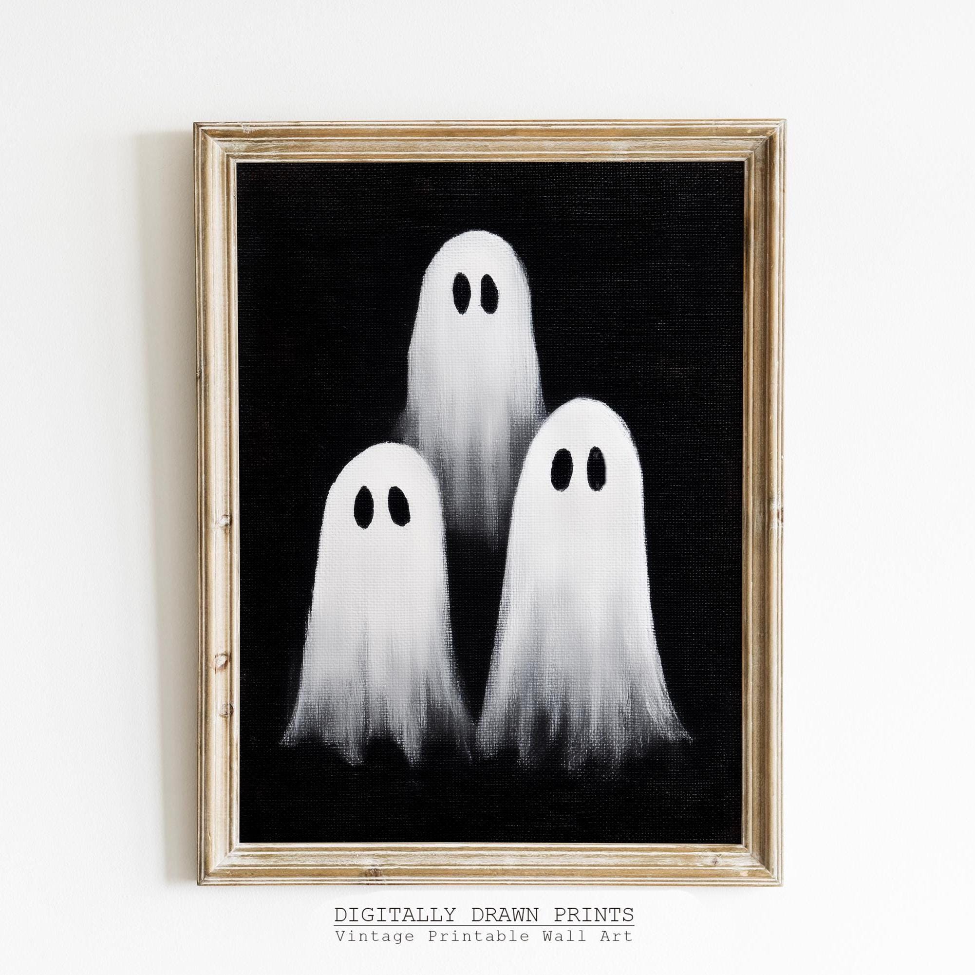 Fantasmi In Mussola Decorazioni Halloween Su Supporto Legno - Set Di 3 Per Centrotavola 1208640