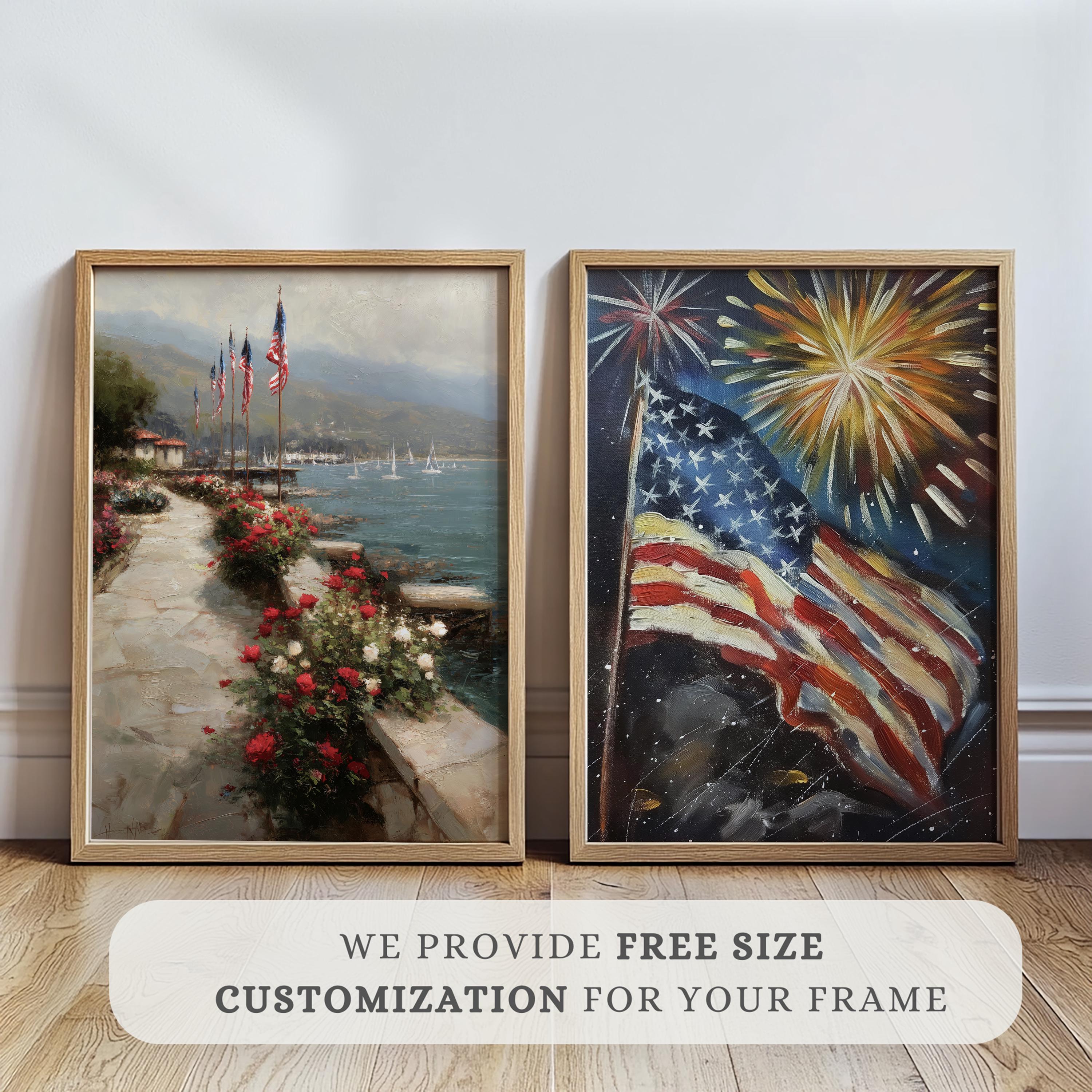 Printable 4th of July Wall Art Set, Patriotic Independence Day Prints ...