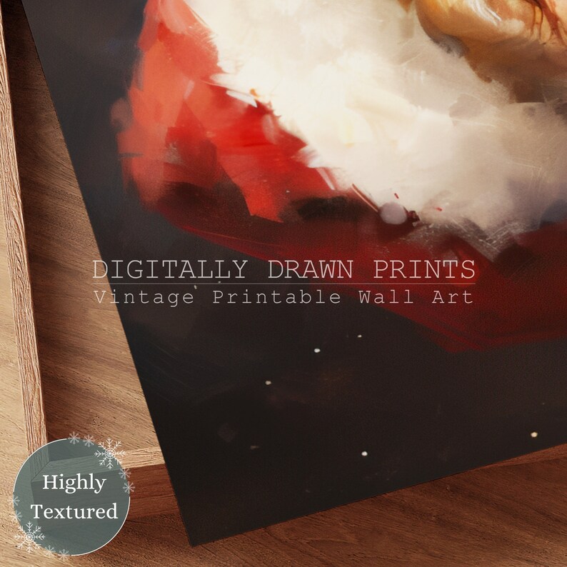 May include: A digitally drawn print with a vintage aesthetic. The artwork features a blend of red, white, and black hues, with a highly textured appearance. The text on the print reads "Digitally Drawn Prints" and "Vintage Printable Wall Art."