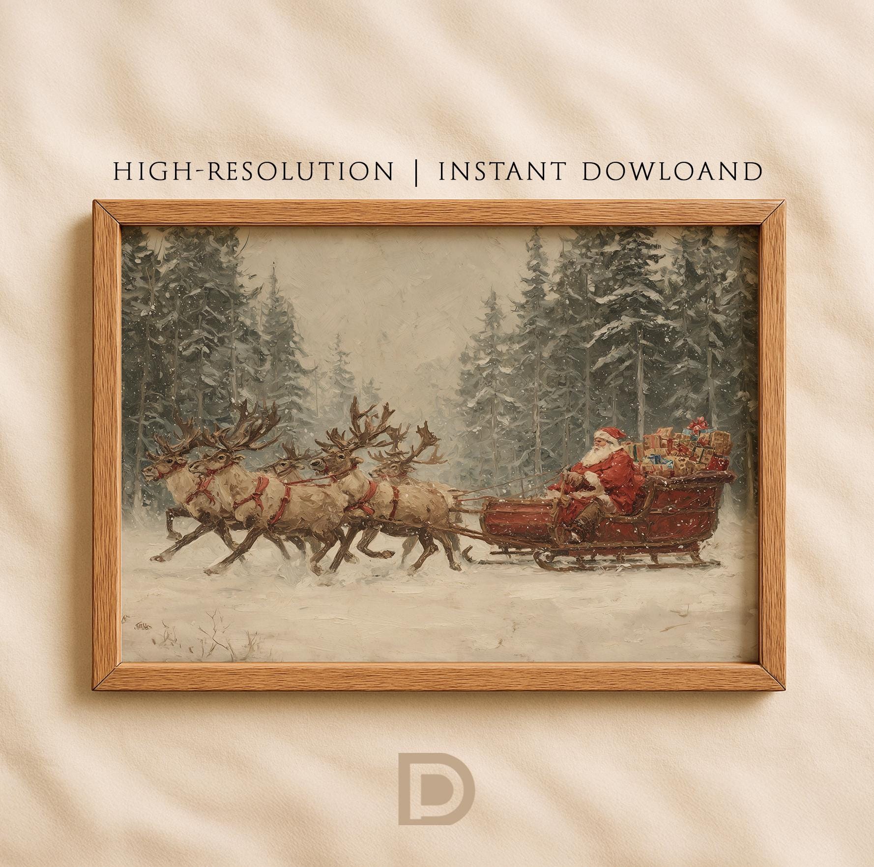 サンタの絵 - Etsy 日本