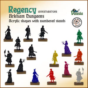 Regency - Investigator shapes for roleplaying and board games like Call of Cthulhu