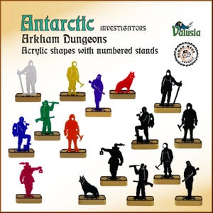 Antarctic - Investigator shapes for roleplaying and board games like Call of Cthulhu