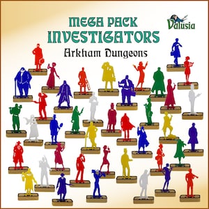 Investigator MegaPack (40 models) for Call of Cthulhu and other RPG / board games