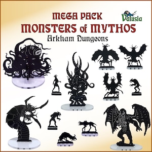 Mythos Monsters MegaPack (12 models) for Call of Cthulhu, and other RPG / board games