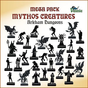 Mythos Creatures MegaPack (30 models) for Call of Cthulhu, and other RPG / board games