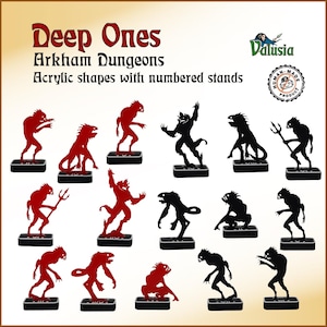 DEEP ONES - shapes for roleplaying and board games like Call of Cthulhu from Lovecraft&#39;s mythos