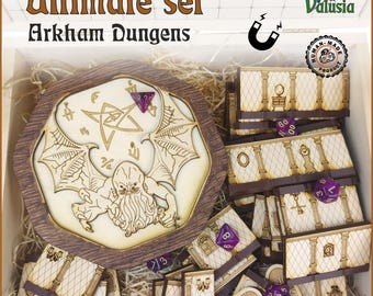 ULTIMATE SET (Arkham Dungeons) - Magnetic Modular Terrain for Tabletop Ropleplaying Games - Call of Cthulhu, etc.