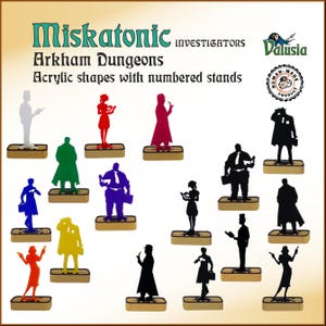 Miskatonic - Investigator shapes for roleplaying and board games like Call of Cthulhu