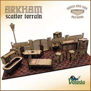 Arkham Scatter Terrain - Modulares RPG-Gelände für Lovecraftian Spiele wie Call of Cthulhu