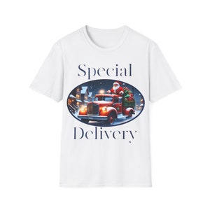 Special Delivery Classic Tee, Holiday Shirt, Christmas Gift, Men&#39;s Apparel, Women&#39;s Wear, Santa Claus, Digital Art, Classic Christmas, Santa