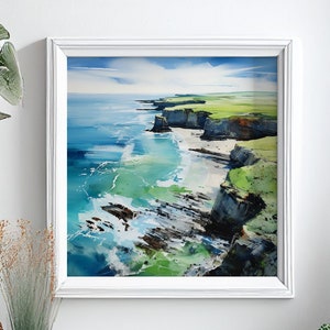 Pembrokeshire Landscape Watercolour Painting Large Wall Art Prints on Watercolour Paper or Canvas Extra Large Painting
