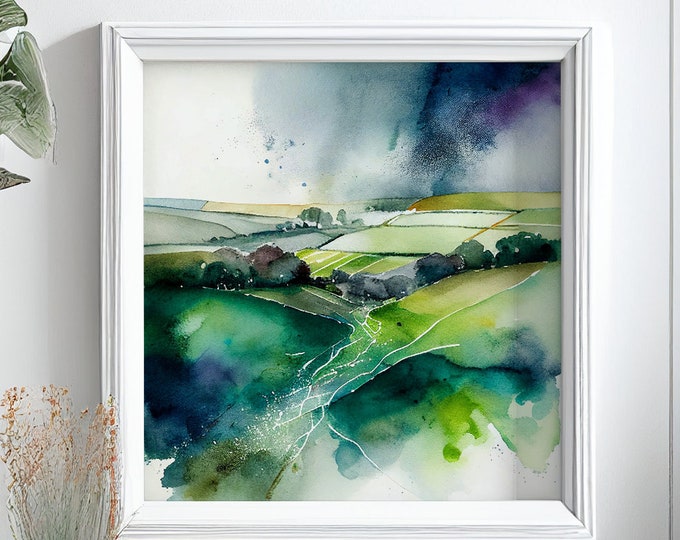 Southdowns Print - Sussex National Park Watercolour