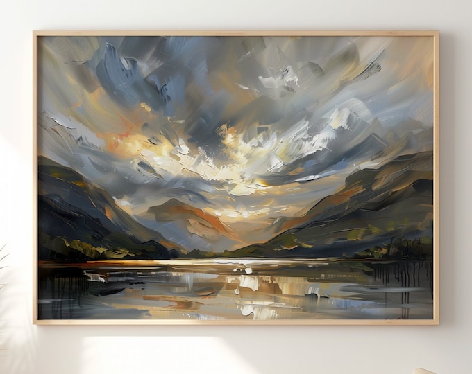 Lake District Painting - Print of the Lake district- Extra Large Fine Art Giclee Prints